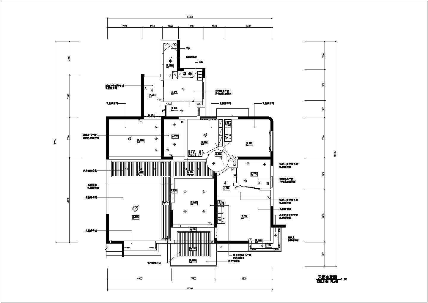 某新建小区145平米的大型户型全套装修装饰设计CAD图纸