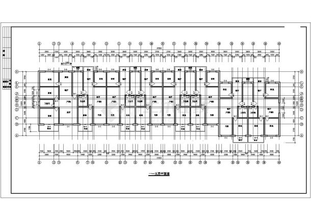 济南市某小区3800平米6层砖混结构住宅楼建筑设计CAD图纸（含架空层）-图一