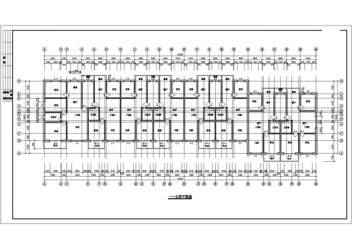 济南市某小区3800平米6层砖混结构住宅楼建筑设计CAD图纸（含架空层）_图1