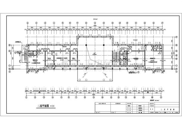 某多层混合结构办公楼设计cad全套建筑施工图纸（ 含设计说明）-图二