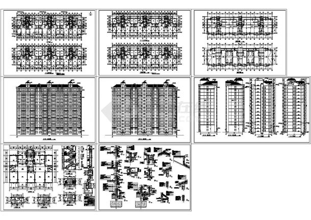 95平方米十四层一梯两户住宅户型设计cad图(含效果图)-图二