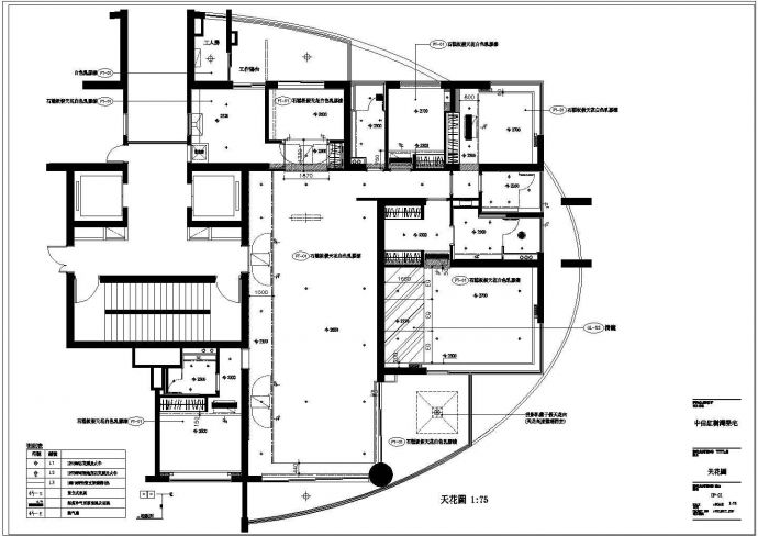 现代风格（三房）住宅装饰设计施工图_图1