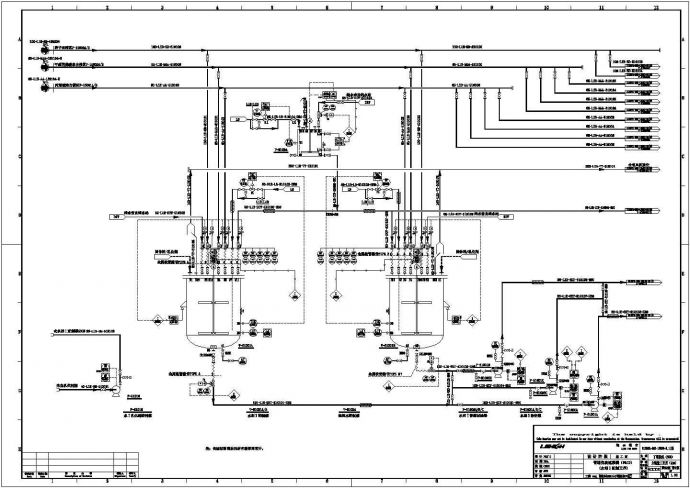 某丁苯胶乳项目主装置工艺区管道仪表流程图cad图纸_图1