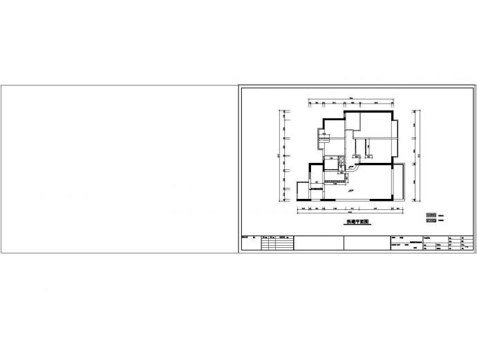 简欧（四室二厅）装修设计施工图（含效果图）_图1