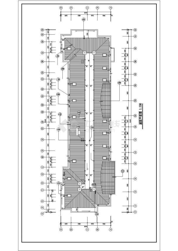 3500平米6层砖混民居楼平立剖面设计CAD图纸（含车库和阁楼/3套方案）-图一
