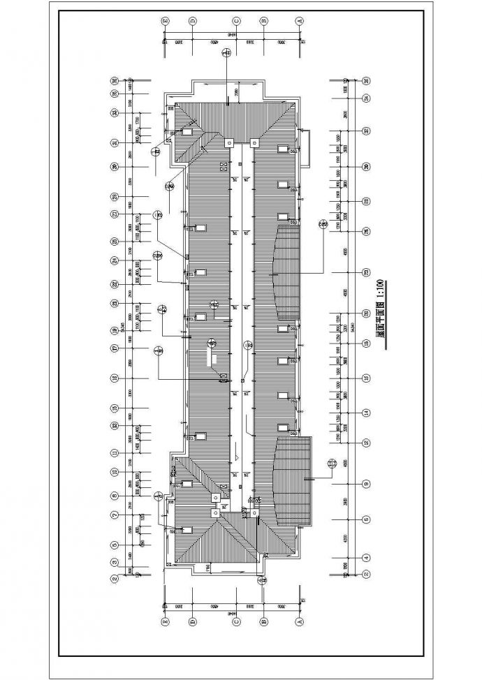 3500平米6层砖混民居楼平立剖面设计CAD图纸（含车库和阁楼/3套方案）_图1