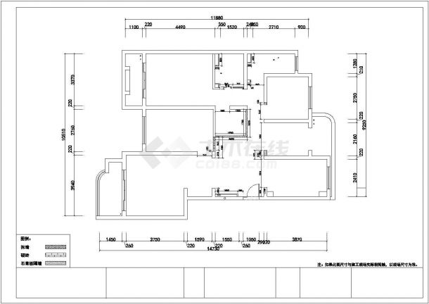 4室2厅的私人住宅室内装修设计cad施工图(欧式田园风格)【DWG JPG】-图一