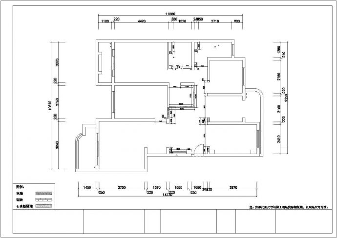 4室2厅的私人住宅室内装修设计cad施工图(欧式田园风格)【DWG JPG】_图1