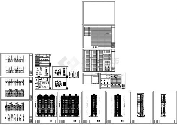 某市十八层住宅楼建筑施工图-图一