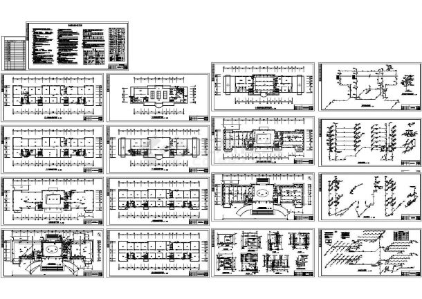 12层办公楼给排水及消防全套CAD设计施工图-图一