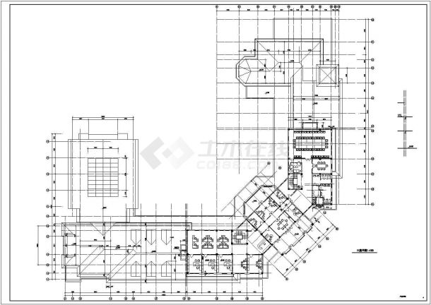 4500平米3层框混结构商业综合楼平面设计CAD图纸（含地下层）-图一