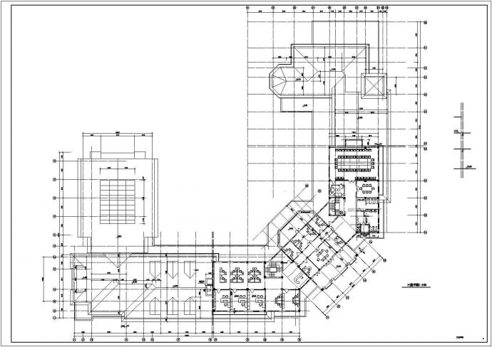 4500平米3层框混结构商业综合楼平面设计CAD图纸（含地下层）_图1