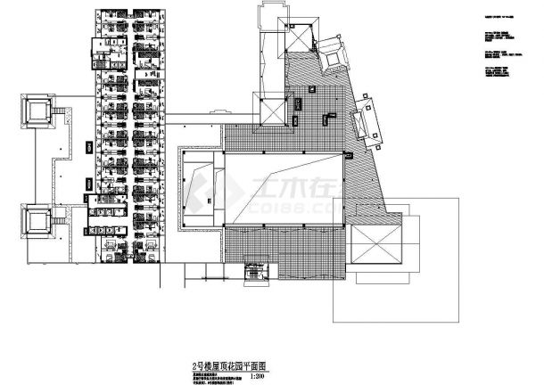 屋顶花园景观建筑设计cad施工图-图一