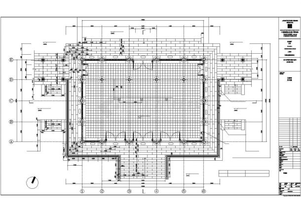 天津某大型寺庙内部天王殿建筑设计CAD图纸-图一