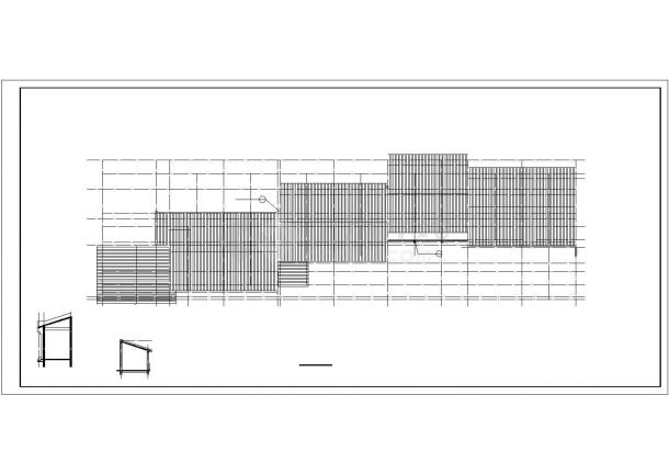 西安某高校1220平米双层框架结构商铺建筑设计CAD图纸-图一