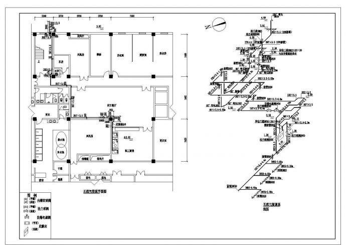 某工商户燃气管道详细设计cad施工图_图1