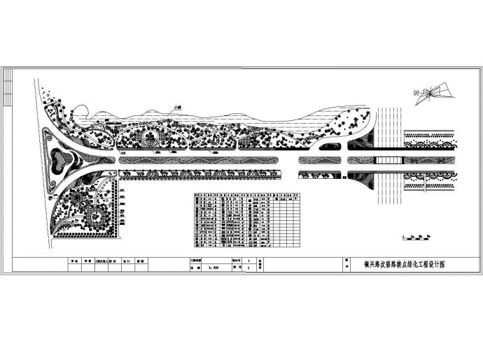 某镇兴路绿化全套景观设计详细方案施工CAD图纸_图1