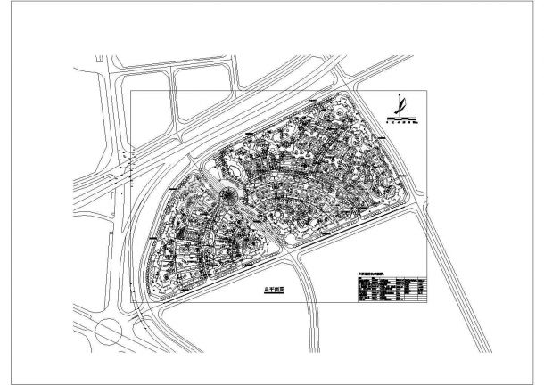 某多层住宅小区（总用地288676平方米）景观规划设计cad总平面施工图（含经济技术指标）-图一