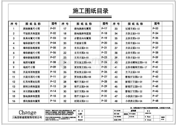 东郊半岛欧式家居设计施工图-图一