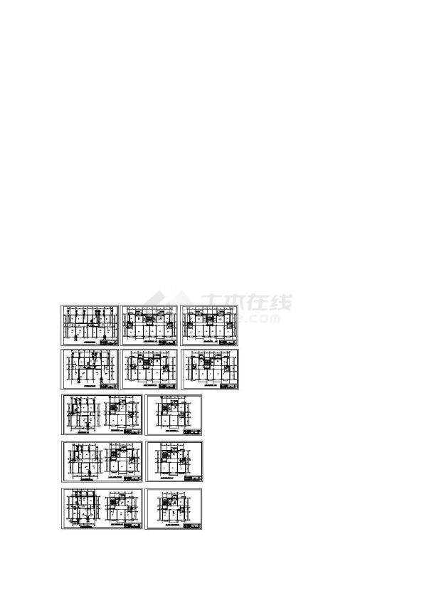 天津某住宅给排水CAD设计平面图-图一