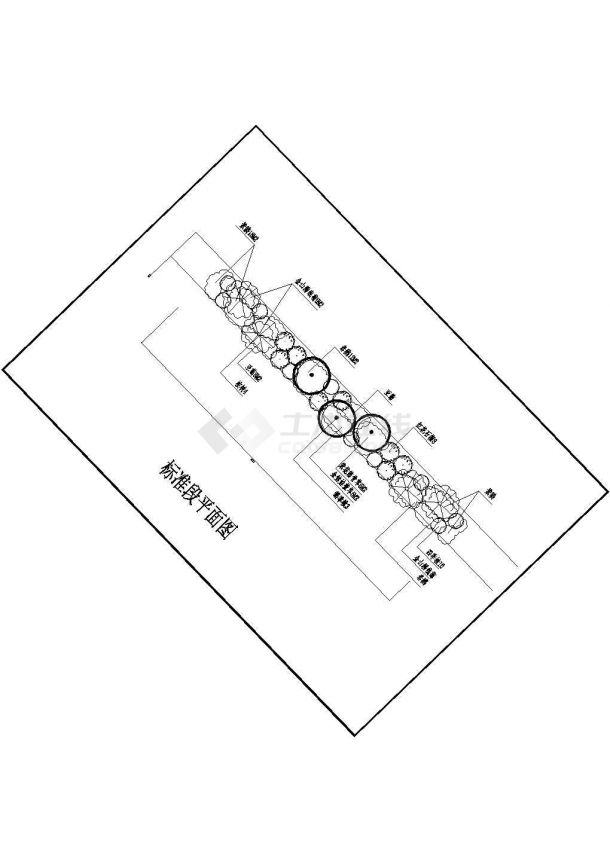 某江湾城路道路景观设计详细施工方案CAD图纸-图二