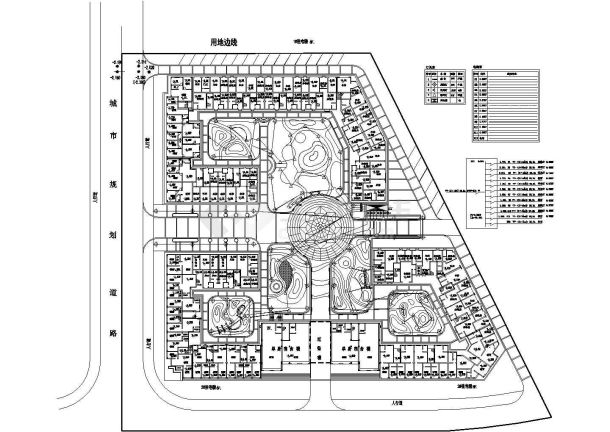 某小区灯光布置及线路设计施工图-图一