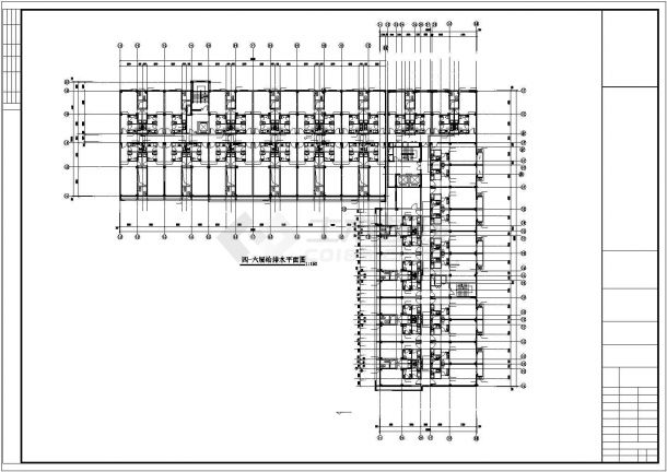 徐州某十二层公寓给排水施工图cad图纸-图一