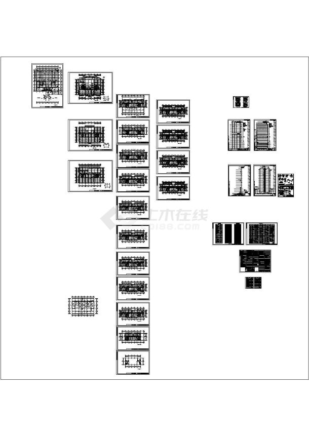 某电子科技研发实验楼给排水CAD设计图-图一