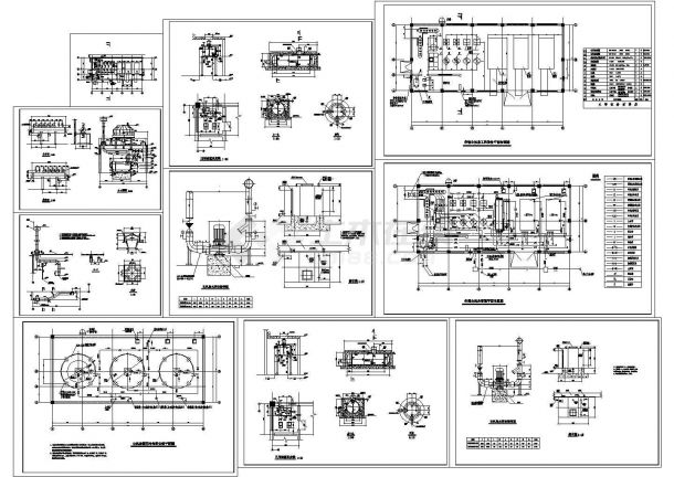 某直燃机空调机房设计cad施工图-图二