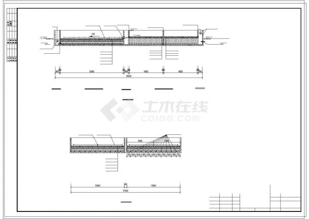 某农村污水湿地处理工程设计cad图纸-图一