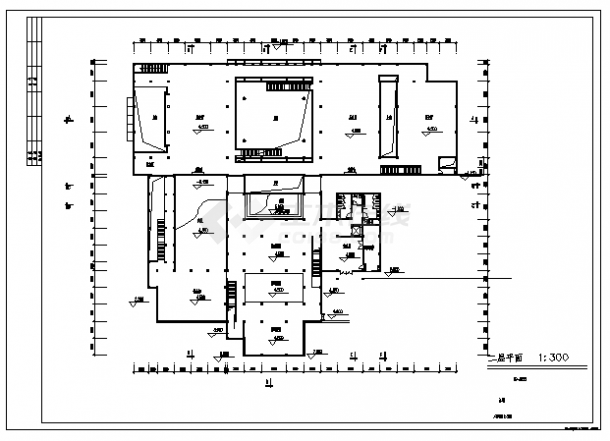 杭州市三层中式现代风格历史博物馆建筑施工cad图，共九张-图二