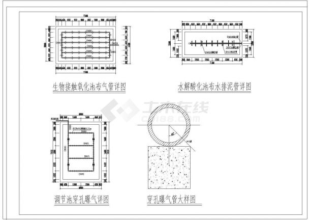 山东某住宅小区中水处理站cad工艺图纸-图二