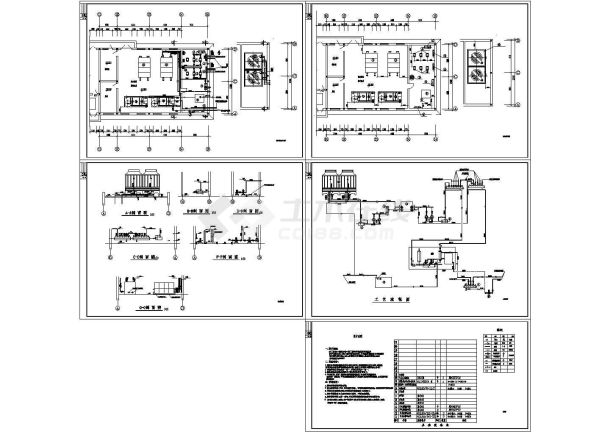 某空调用制冷站设计cad施工图-图二
