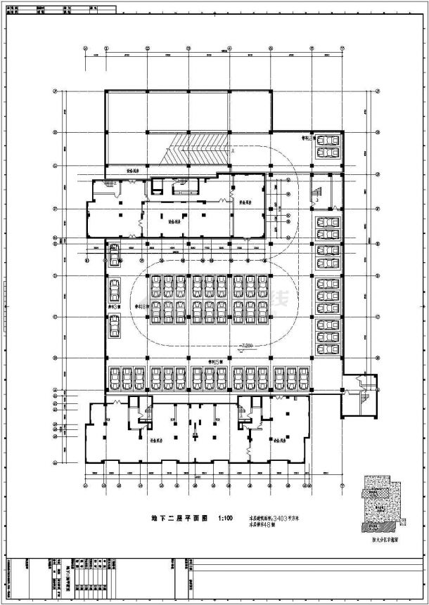 某地块十层商业建筑CAD参考图-图二