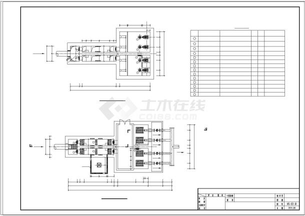[湖北]污水处理厂水处理工艺cad图-图二