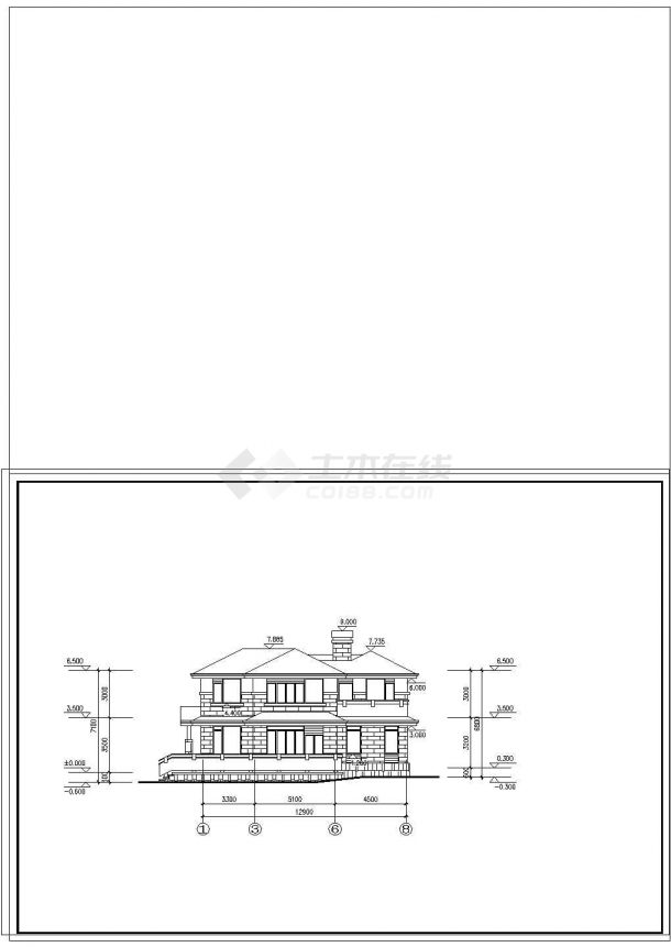 某别墅建筑设计方案图带效果图（含设计说明）-图二