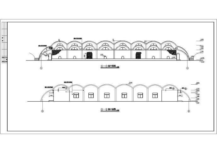 某山地动物园狮馆（一层砖混结构）设计cad全套建筑施工图（含设计说明）_图1