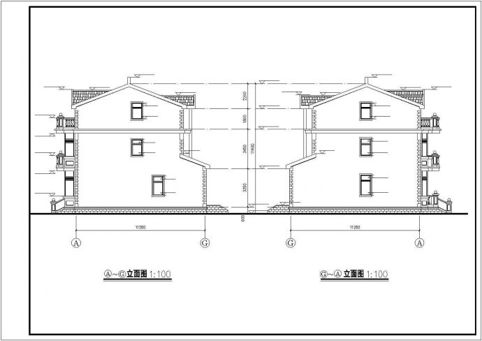 南昌市某村镇400平米3层框混结构单体豪华别墅全套建筑设计CAD图纸_图1