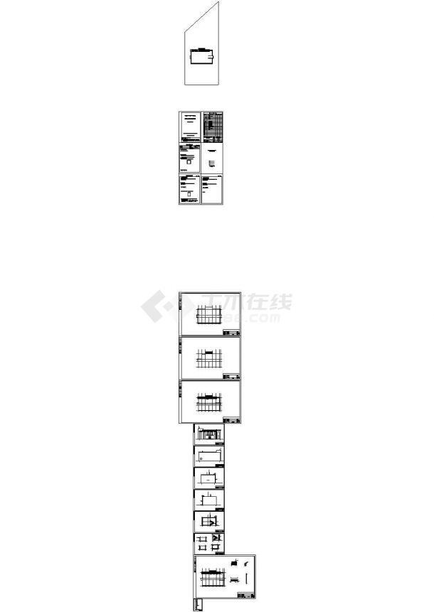 某二层小型办公楼建筑方案cad设计图(含效果图)-图二