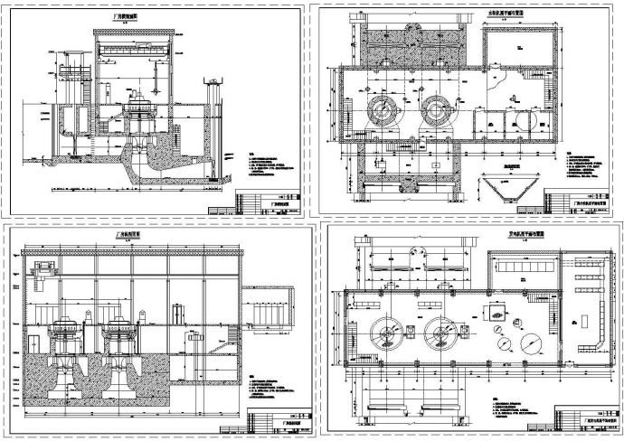 青海某一级水电站厂房水工可研设计CAD图_图1
