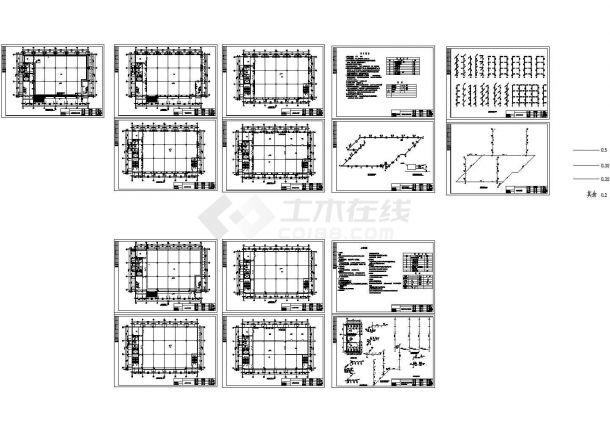 高发厂房采暖给排水设计cad施工图-图一