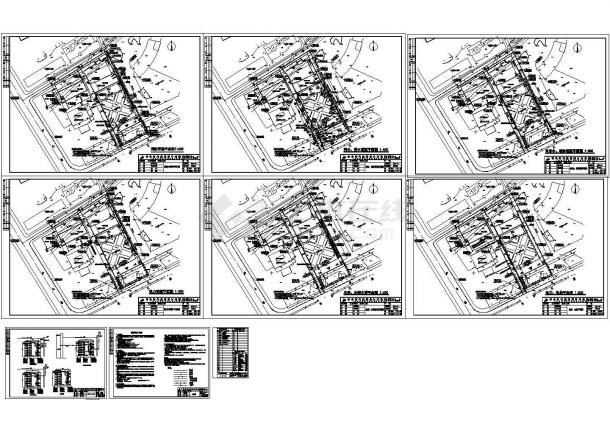 青岛市某大厦室外综合管线CAD设计图-图一