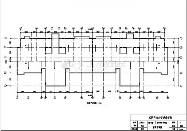 9000平米左右十层框架住宅楼建筑设计施工图cad-图二