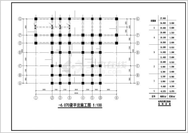 武汉市某景区内部仿古观景阁结构设计CAD图纸-图二