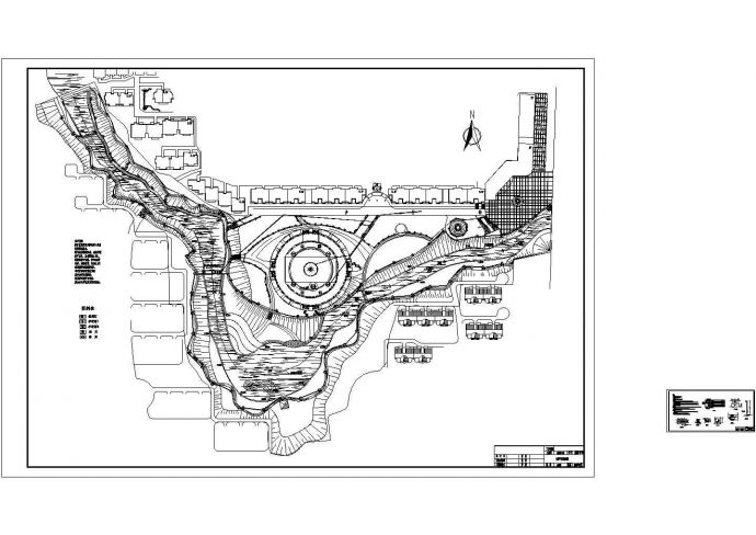 信阳市某大型滨河公园内部景观设计CAD图纸_图1