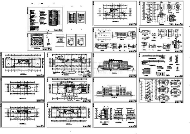 某市政办公大楼（地上六层框架结构，7472㎡）设计cad全套建筑施工图（含设计说明）-图一