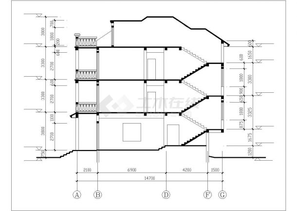 温州市某小区335平米3层框混结构单体别墅全套建筑设计CAD图纸-图一