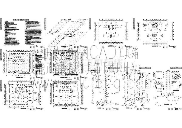 某12层办公楼给排水CAD成套图纸-图一