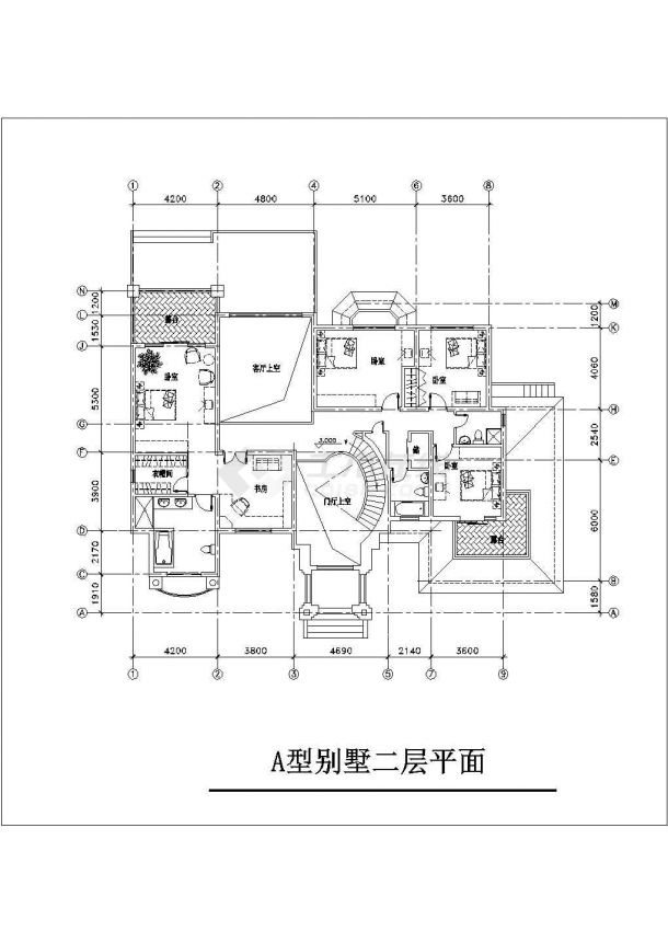 某地区精美别墅建筑cad设计图-图一