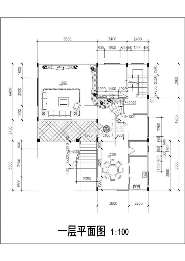 476平米3层框架结构单体豪华背书平立剖面设计CAD图纸（含车库层）-图二